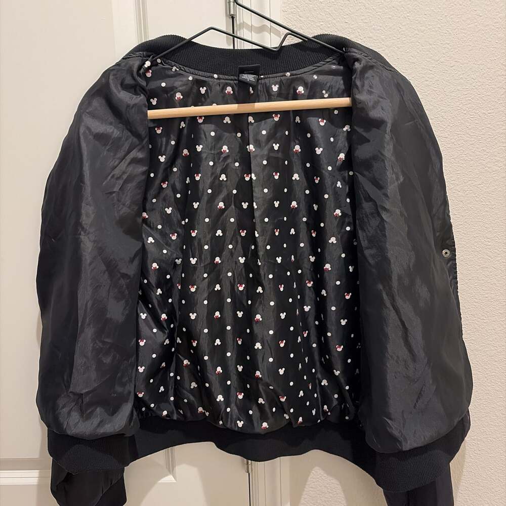 Disney Minnie Mouse Womens Varsity Bomber Jacket - Picture 7 of 9
